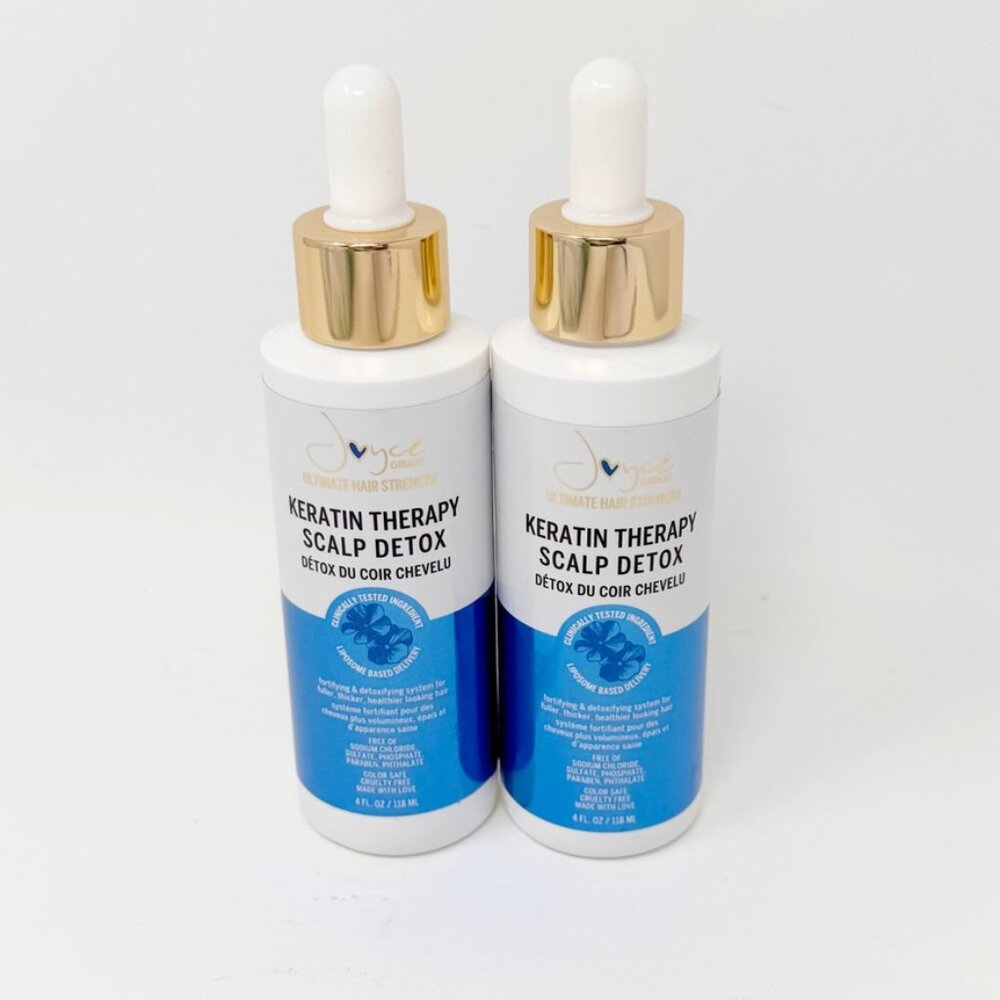 Lot of 2 - Joyce Giraud Ultimate Hair Strength KERATIN THERAPY SCALP DETOX 4 oz